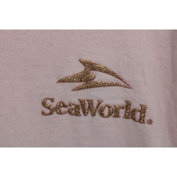 SPIRIT JERSEY SEAWORLD XL WOMEN Pink Rose Gold Sweatshirt - Picture 3 of 7
